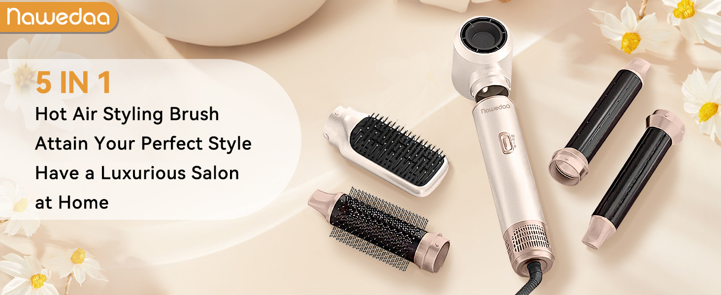 5 in1 hair brush set