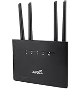Unlocked 4G LTE Modem Router, 300Mbps Mobile Hotspot SIM Card Slot, 5dBi High Gain Antennas, 4G L...
