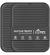 HOTEC Silicone Trivets for Hot pots and Pans, Heat Resistant for Kitchen Counter Dish Drying Mat,...