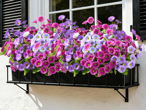faux flowers for outdoor planters