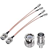 BNC Splitter Cable BNC Male to Dual BNC Female Extension Cable V Type RG316 6inch(15cm) Coaxial P...