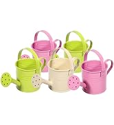 DOITOOL Metal Watering Cans, 5Pcs Kids Gardening Water Pots, Iron Watering Can Garden Watering Bu...