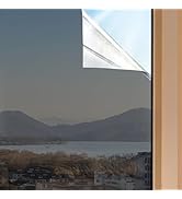 Shackcom 2 Rolls 17.5" X 118" One Way Window Film, Mirror Effect Tint Glass Covering for Home Off...