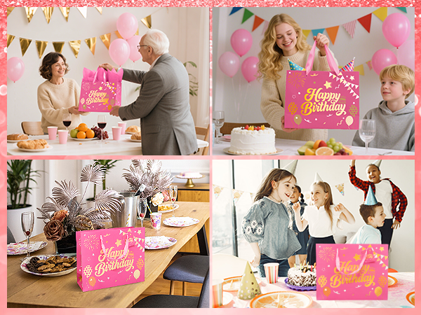Pink Birthday Gift Bag