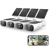 2K Solar Security Cameras Wireless Outdoor-2.4/5Ghz WiFi Cameras for Home Security, AI Motion Det...