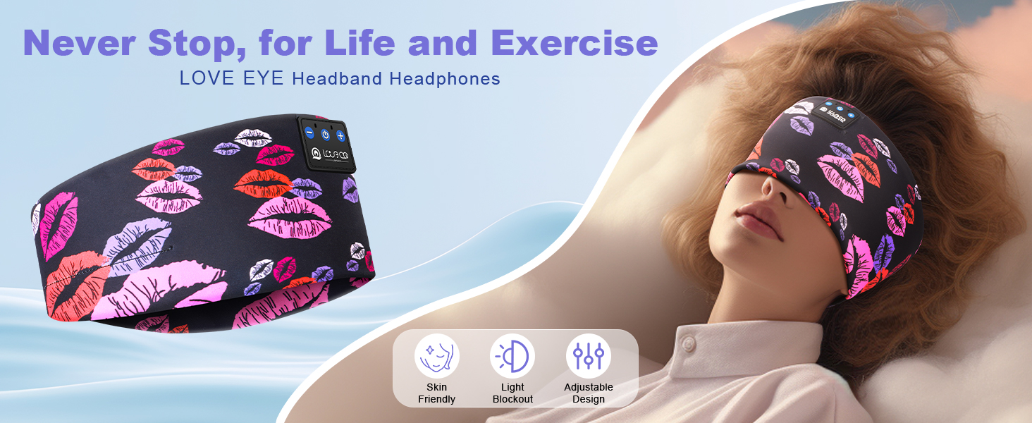 LOVE EYE Bluetooth Headband Headphones