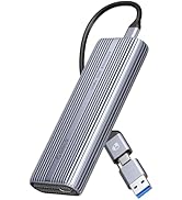 ORICO 40Gbps M.2 NVMe SSD Enclosure with Cooling Fan, Tool Free Aluminum M.2 Adapter Compatible w...