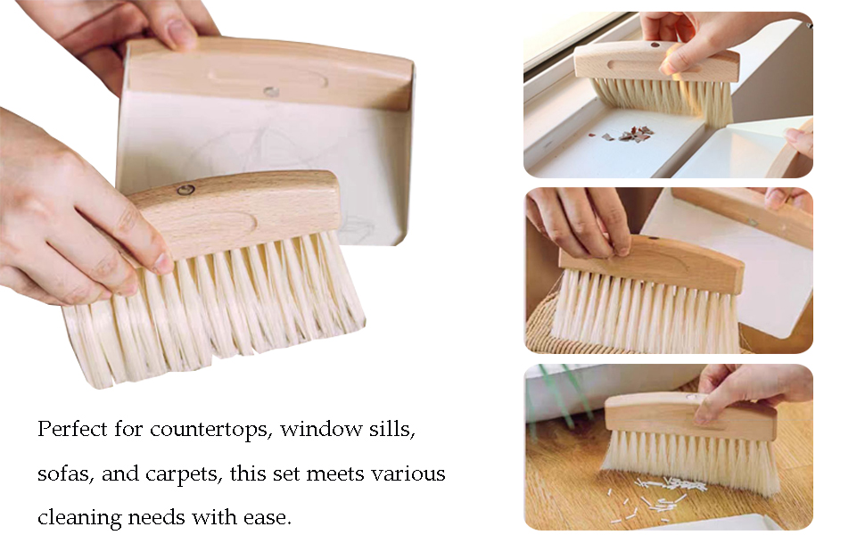 handheld dust pan and brush set