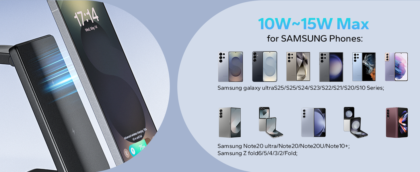 3in1 wireless charging dock for samsung galaxy