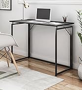 Techni Mobili Space Saving Folding Desk, Black