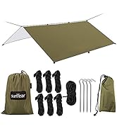 Hammock Rain Fly Tent Tarp Provides Effective Protection Against Rain, Snow. 32ft Long Ridgeline....