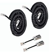 Uvital Telephone Handset Cord Detanglers, 2 Pack Landline Handset Cord Cable 10Ft Uncoiled(1.2 Ft...