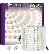 HitLights 24V LED Strip Lights 4000K White, 26.2ft Cuttable Tape Backed 3oz PCB - UL Listed, 6 Ye...