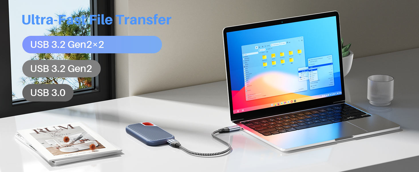 full speed data transfer usb c cable