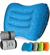 Crisonky Camping Pillow - Inflatable Pillow - Travel Pillows for Backpacking &amp; Airplane, Lumbar S...