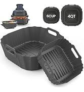 Reusable Air Fryer Liners for Ninja Crispi Air Fryer - Custom Fit, Heat-Resistant, Dishwasher Saf...