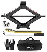 New Version Car Jack Kit Scissor Jack for Car 2 Ton Spare Tire Changing Kit,Portable Tire Jack Re...