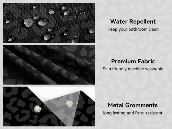 leopard bathroom sets with shower curtain and rugs