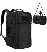 KOKKOYA Tactical Duffle Bag Backpack for Men 3 in 1 40L Gym Bag Tactical with MOLLE System Waterp...