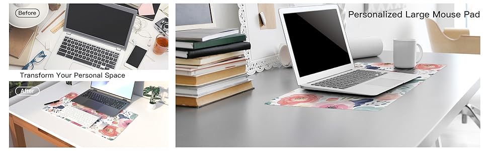 Watercolor Floral Desk Mat