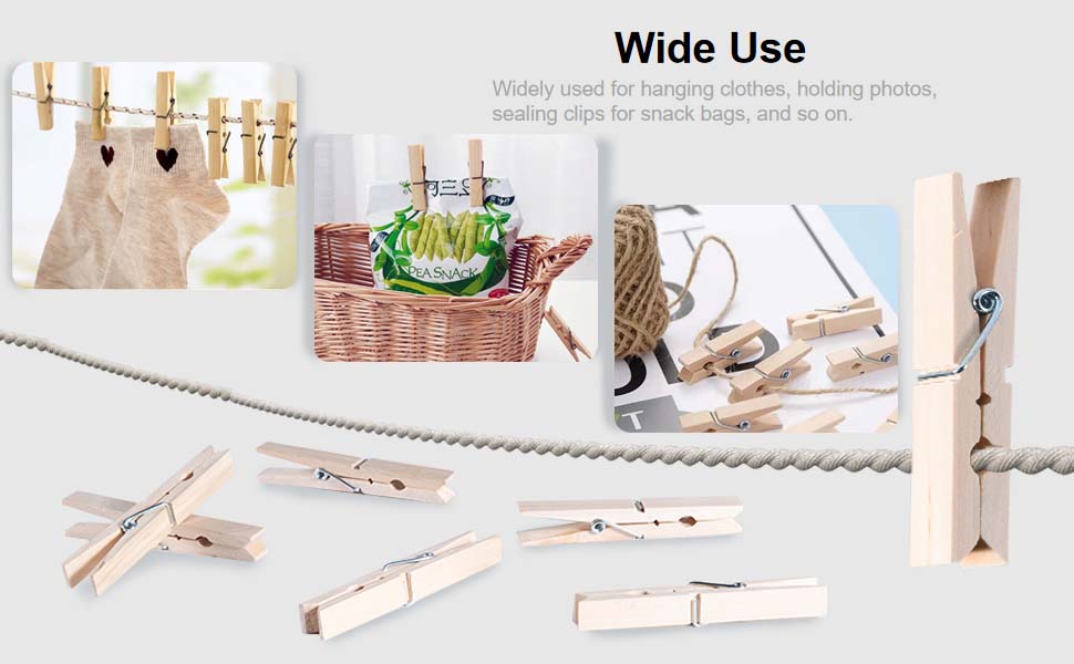 Wooden Clothespins Clips
