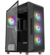 Zalman i3 NEO ATX Mid Tower Gaming PC Case - 4 x 120mm Fixed RGB Fans Preinstalled - Mesh Front P...