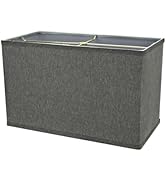 Aspen Creative 36007A Transitional Rectangular Hardback Shape Spider Construction Lamp Shade in G...