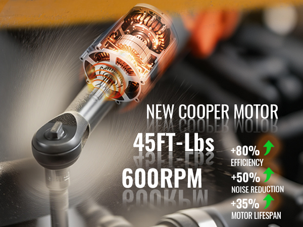 Bingoway 3/8" Extended Electric Ratchet Wrench Set