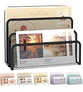 SUPEASY Mail Organizer for Desk, Mesh Metal Mail Holder Countertop with 3-Slot, Letter Sorter Fil...
