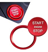 Diamall Car Engine Ignition Start Button Cap Decoration Kit, Car Start Stop Button Cover, Push St...