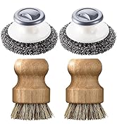 Stainless Steel Scrubber with Handle and Wooden Cleaning Scrubbers ,Heavy Duty Cleaning Supplies ...