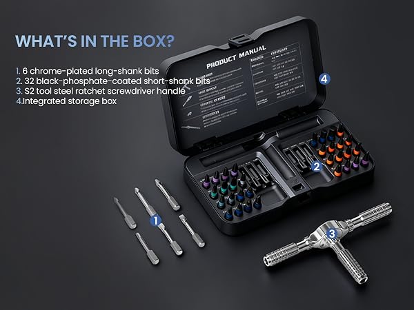 VMAN ratchet screwdriver set