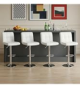 DUMOS Bar Stools Set of 4, 24 inch Counter Height Bar Stools, Upholstered Modern Kitchen Barstool...