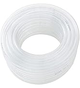DAVCO 3/8" ID x 50ft Clear Vinyl Tubing, Low Pressure Flexible PVC Tubing, Heavy Duty UV Chemical...
