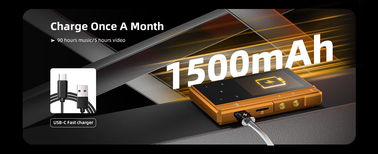 MP3 Player with 90 Hours Long Battery Life