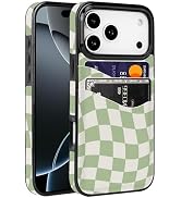 Obbii for iPhone 18 Pro Wallet Case with Card Holder Women Girls,Chessboard | with 2 Card Holder ...