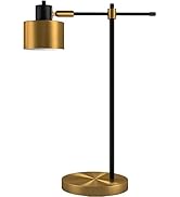OYEARS Modern Mid Century Desk Lamp 22.25" Metal Table Lamp Nightstand Bedside Lamps Gold and Mat...