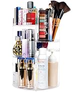 sanipoe 360 Spinning Makeup Organizer, Lazy Susan Rack Cosmetic Carousel Storage Shelf, Great for...