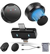 Wireless Lavalier Microphones for iPhone/Android/iPad, Mini Microphones with Noise Reduction, 2.4...