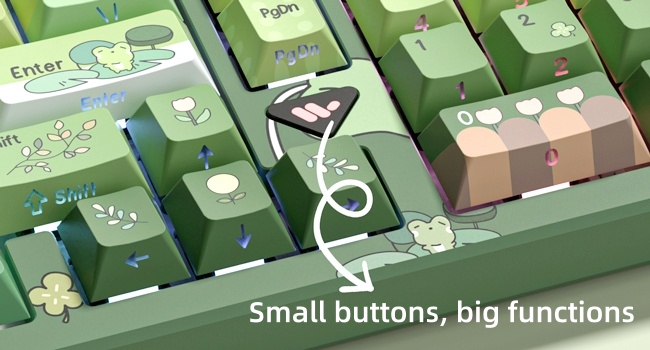 Frog Wireless Mechanical Creamy Keyboard,Gaming Keyboard with Number Pad,98% Keyboard