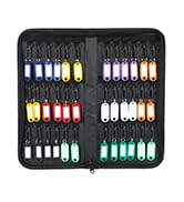 Uniclife Zippered Key Case Organizer Waterproof and Fireproof Key Binder with 36 Hooks and Tags P...
