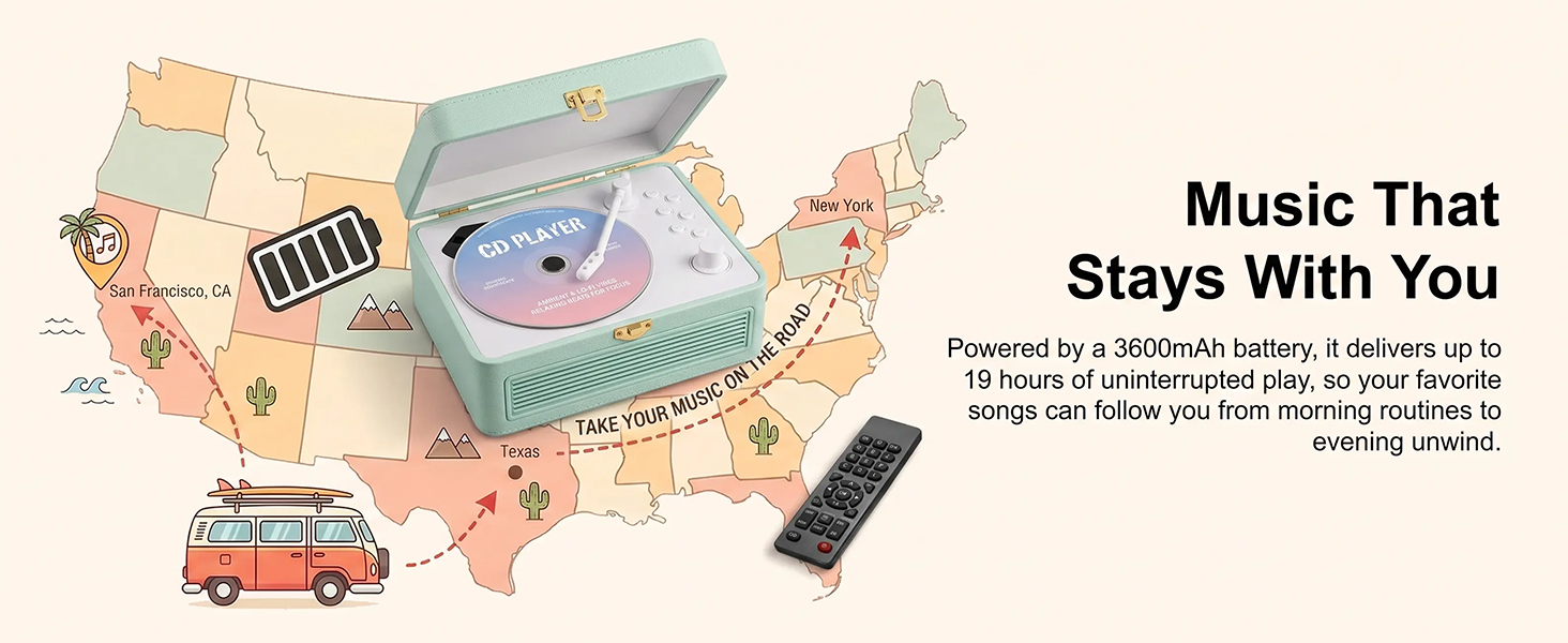 portable cd player rechargeable
