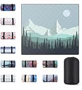 memKiya 60x80" Waterproof Picnic Blankets Outdoor Sandproof Beach Blanket Foldable Big Ground Gra...