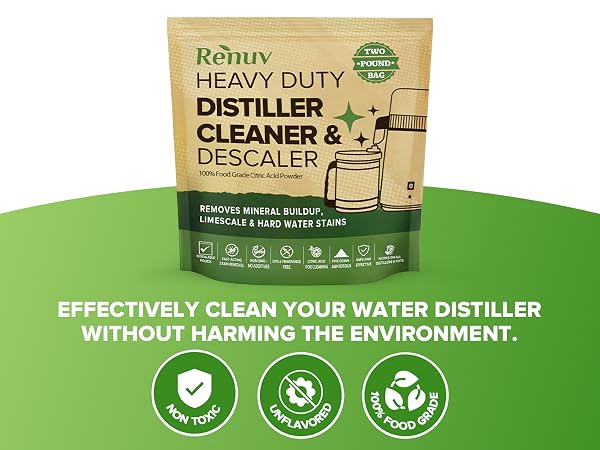 water distiller descaler and cleaner