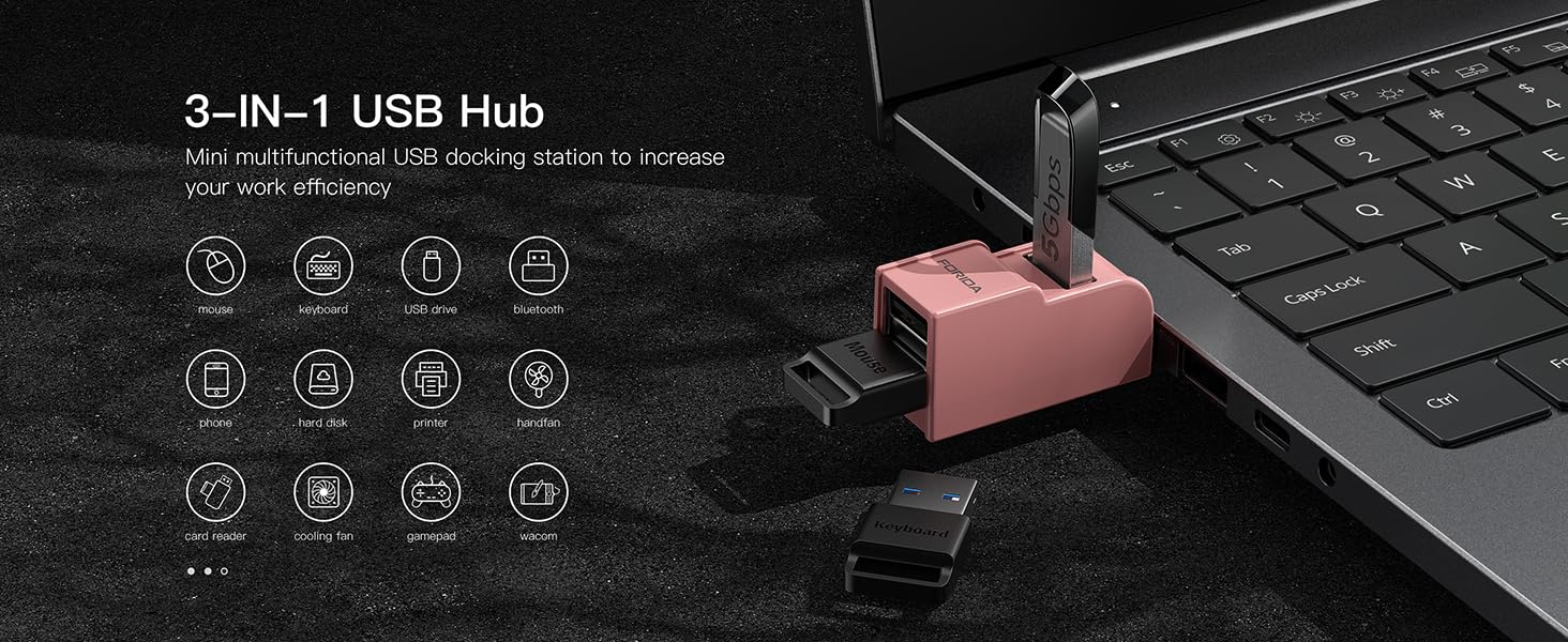 pink usb splitter for girl user