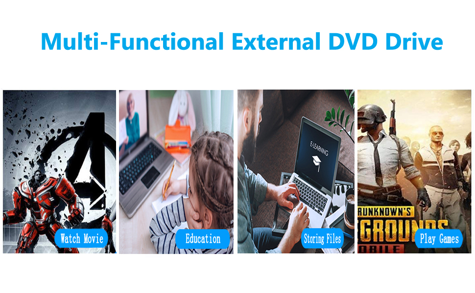 USB Type-C External CD DVD Drive