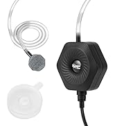 hygger Quiet Mini Small Aquarium Air Pump Betta Fish Tank Bubbler Oxygen Aeration Pump with Air S...