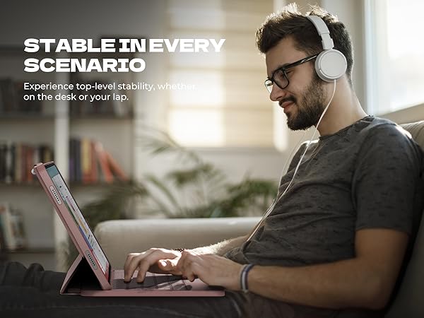 Dexnor for Samsung Galaxy Tab A9+ Plus Keyboard Case Ultra-light Magnetic Folio Keyboard Cover