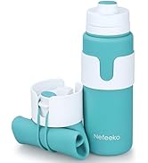 Nefeeko Collapsible Water Bottle, BPA Free 26oz Foldable Water Bottle for Travel Sports, Leak-Pro...