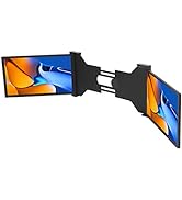 Yunseity Triple Portable Monitor, 15.4in FHD 1080P IPS Laptop Monitor Extender, Rotatable HDMI Ty...